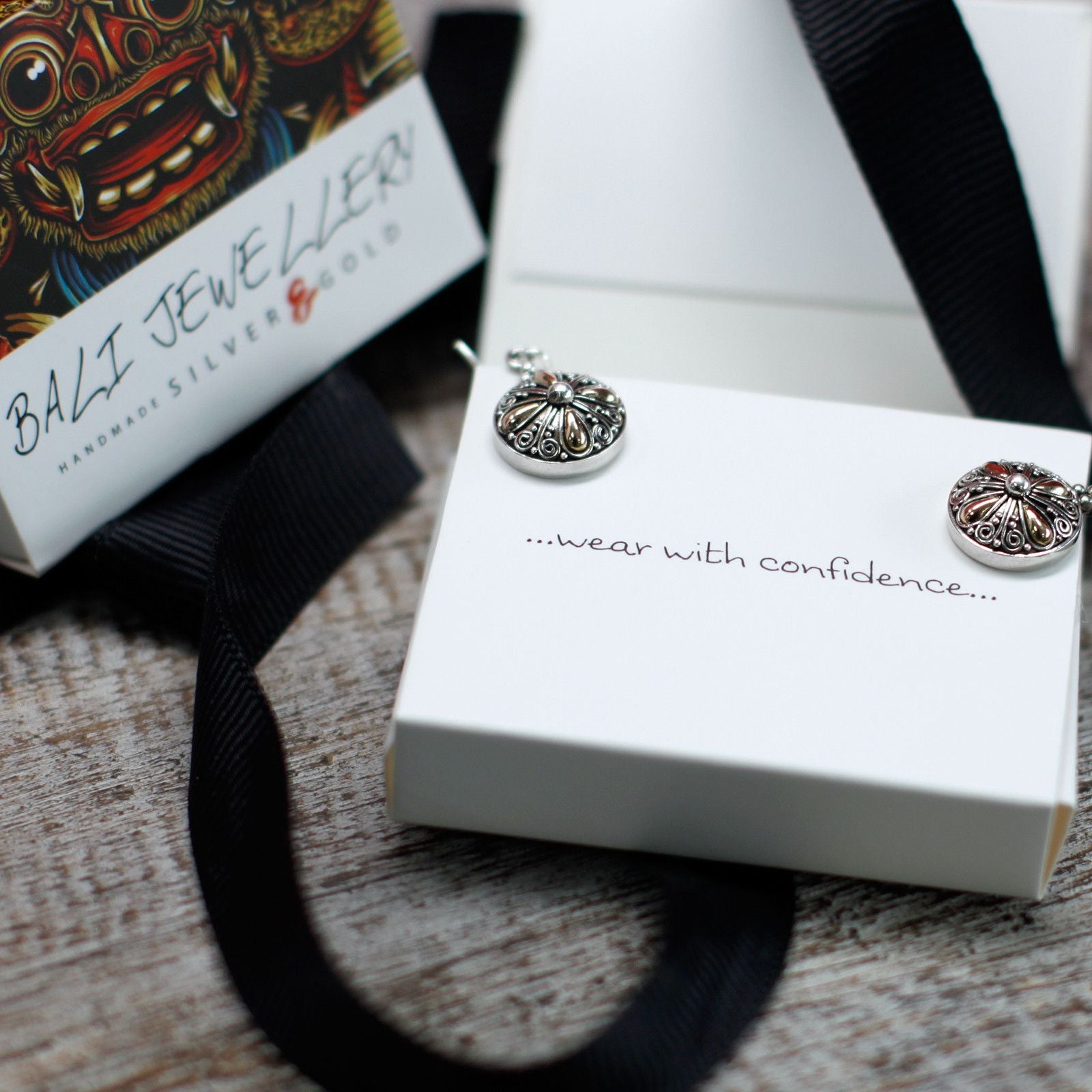925 Silver & 18 K Gold Earring - Dragonflies Bali Jewellery