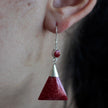 925 Silver Earrings - Triangle Double Drop [UK delivery]