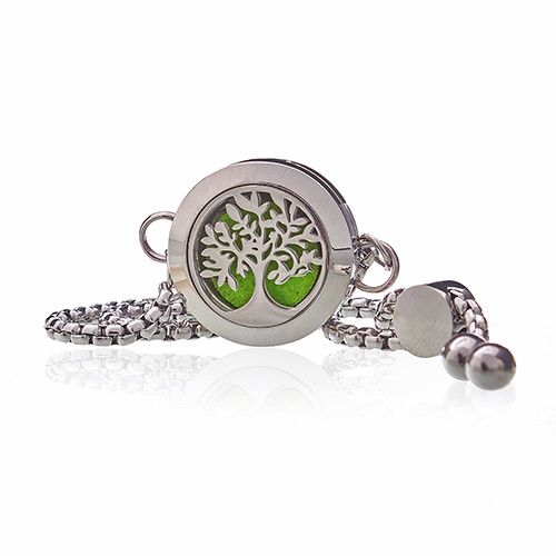 Aromatherapy Energy Jewellery Chain Bracelet - Tree of Life - 20mm[UK delivery