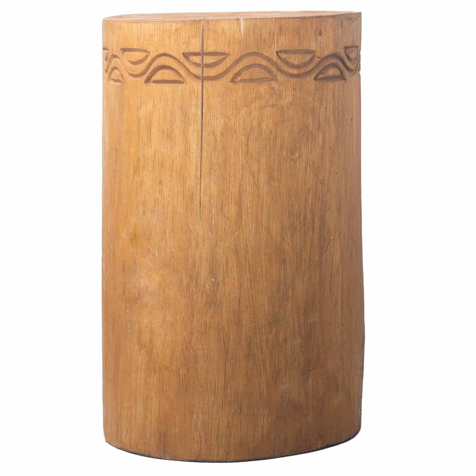 Tribal Stool / Table -  Albasia wood - Natural