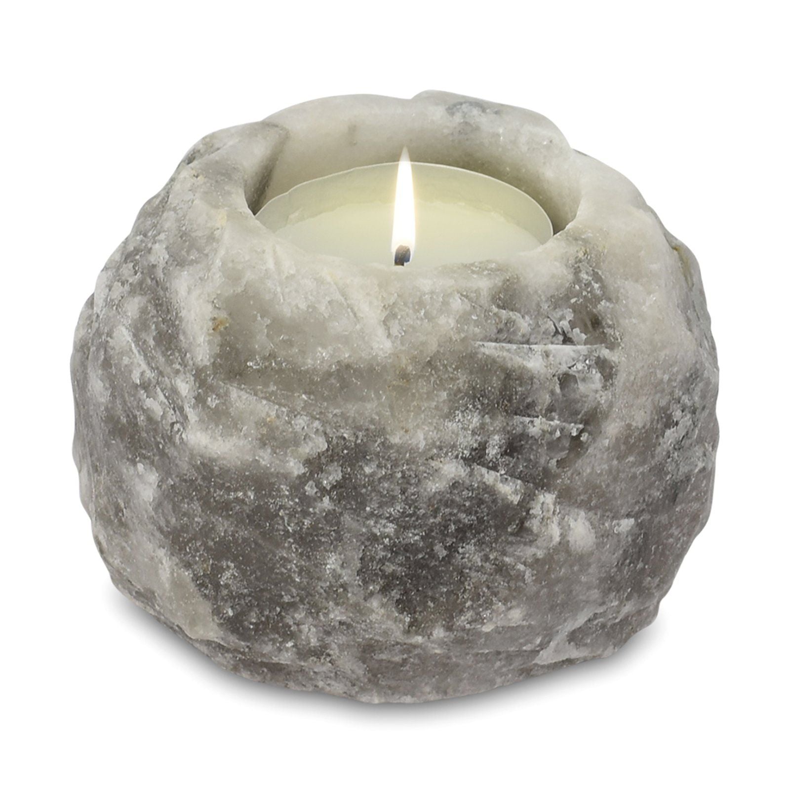 Grey Crystal Salt Candle Holder 600-800g [Free UK Delivery]