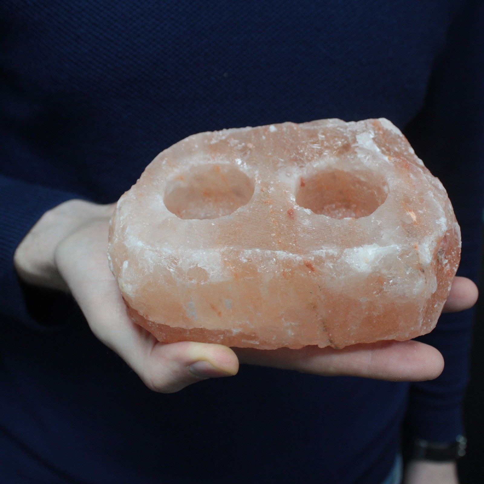 Natural Salt Crystal's Candle Holder - 2 holes