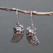 925 Silver&18 K Gold Hook Pendant Earring's Angel Wings Bali Jewellery