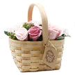 Large Pink Bouquet in Wicker Basket Soap Flower's