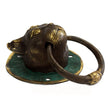 Antique Style Art Deco Brass Door Knocker - Cats Head