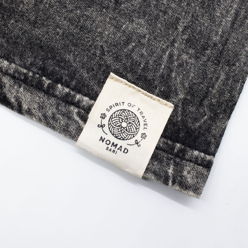 Nomad Sari Stonewashed Cotton T-Shirt - Rebel - Charcoal - Small