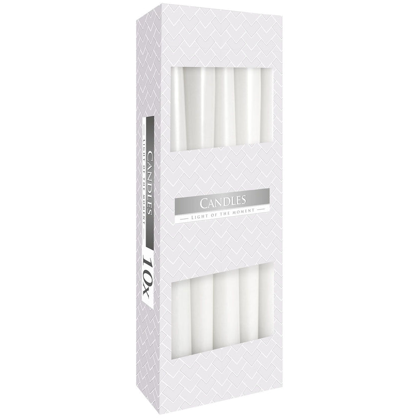 Taper Candle - White - 10 Pcs