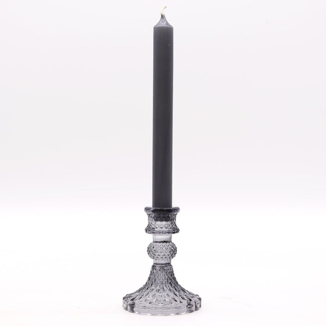 Vintage Dinner Candle Holder - Midnight Grey