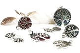 Tree of Life 925 Silver Pendant 22mm - Coral Effect [UK delivery only!]