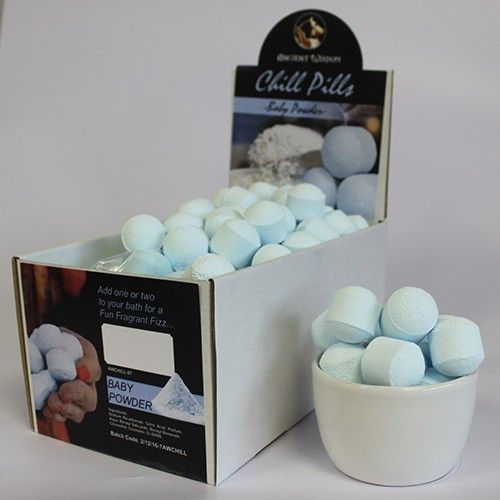 1.3 Kg Box of Chill Pills (Mini Bath Bombs)  Blueberry [Free UK delivery]