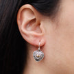 Authentic 925 Silver & 18 K Gold Earring's  Mandala Heart's Bali Jewellery