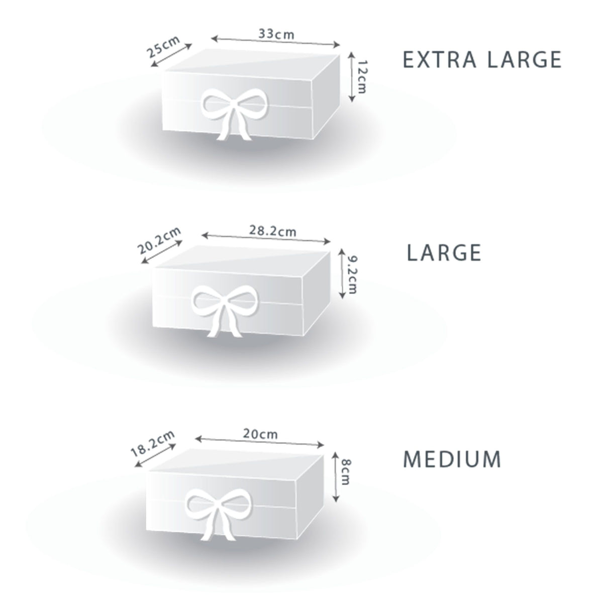 Flat Pack Gift Box - Large  (28.2x20.2x9.2cm) - Ivory
