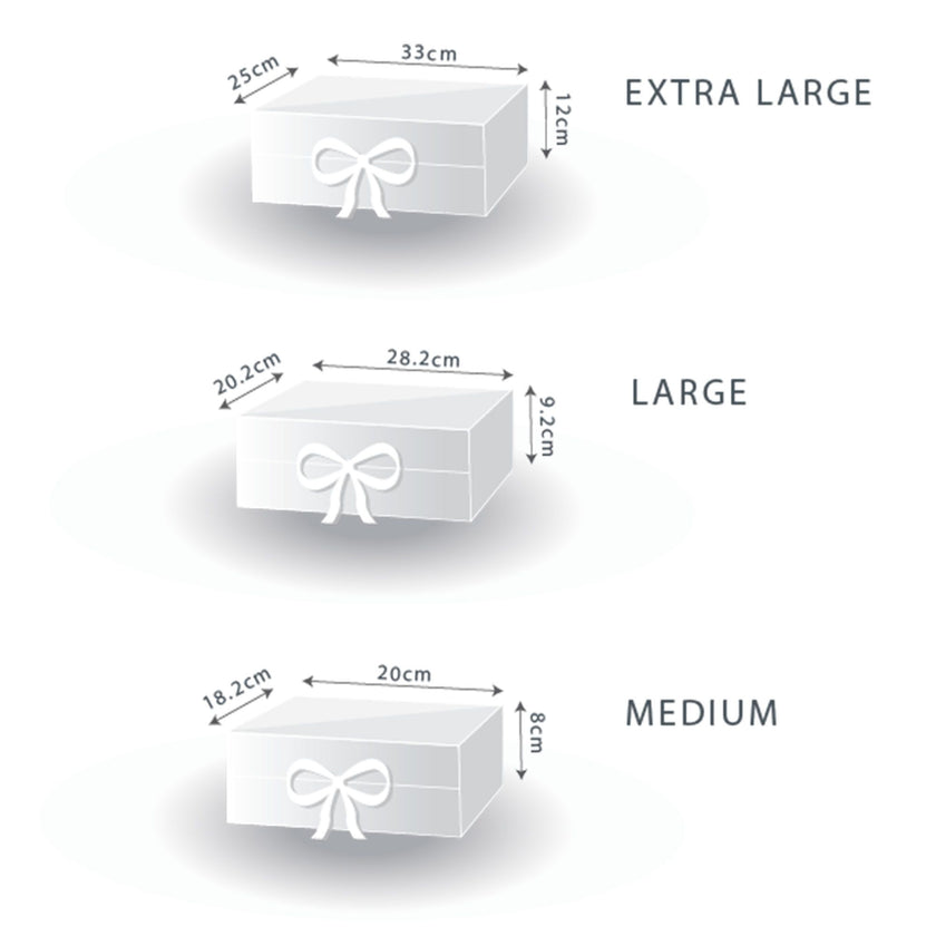 Flat Pack Gift Box - Large  (28.2x20.2x9.2cm) - Ivory