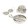 Tree of Life 925 Silver Earrings 15mm - Mother of Pearl [UK delivery only]