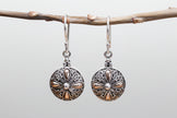 Silver & Gold Earring - Classic Round
