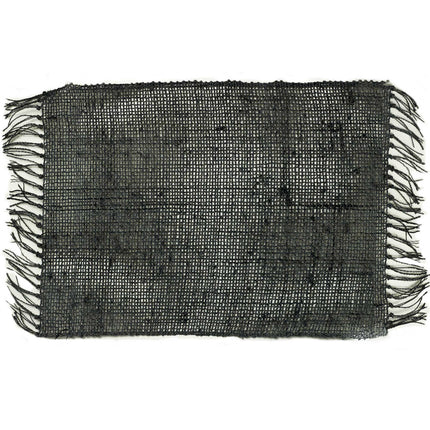 Seagrass Fringe Natural Placemat - Charcoal [Free UK delivery]