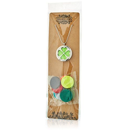 Aromatherapy Diffuser Necklace - Diamonds Heart 30mm[UK delivery]