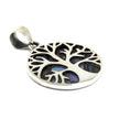 Tree of Life 925 Silver Pendant 30mm - Abalone[UK delivery]