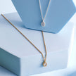 Beginnings Teardrop Necklace with Cubic Zirconia In Sterling Silver