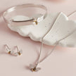 D For Diamond Enamel Bee Expanding Bangle with Diamond
