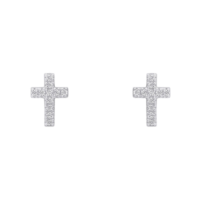 Beginnings Small Cross Studs Earrings
