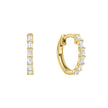 Diamonfire Baguette Zirconia Hoop Earrings