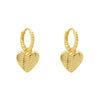 Laura Ashley Silver Picnic Basket Weave Heart Hoop Earrings