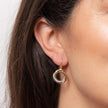 Elements Gold Tri-Metal Open Circle Drop Earrings-1