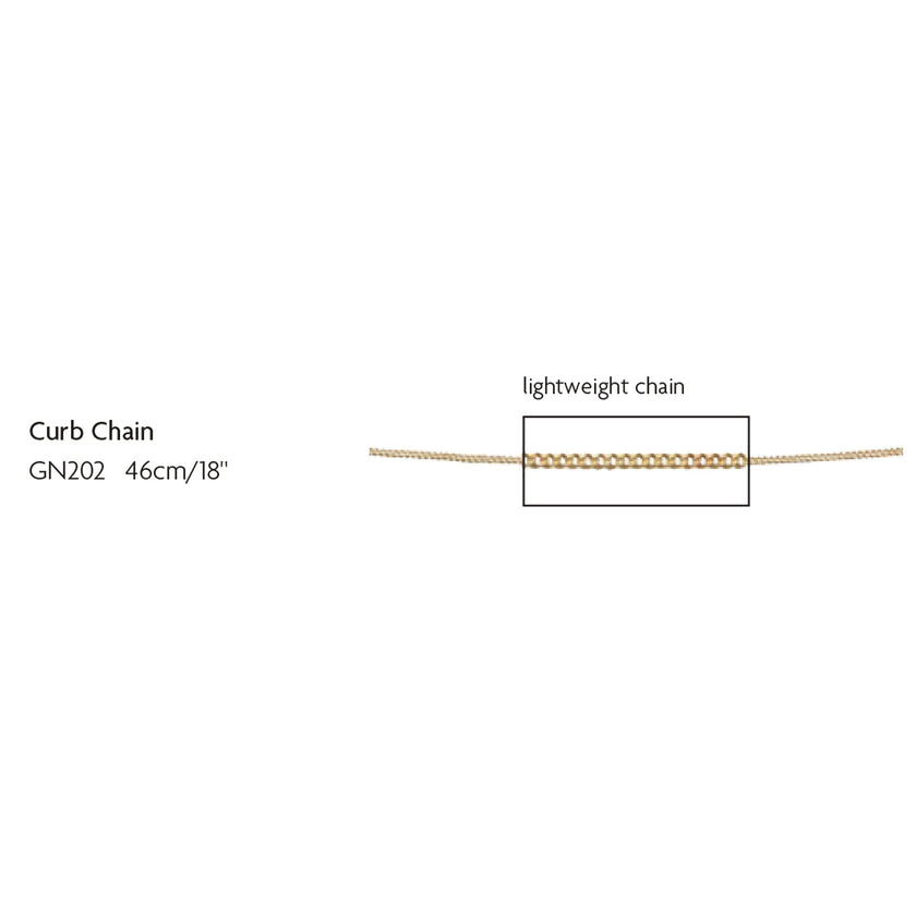 Elements Gold 0.6mm Curb Chain 46cm