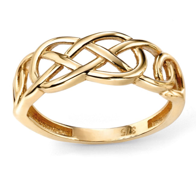 Elements Gold Celtic Pattern Ring-0