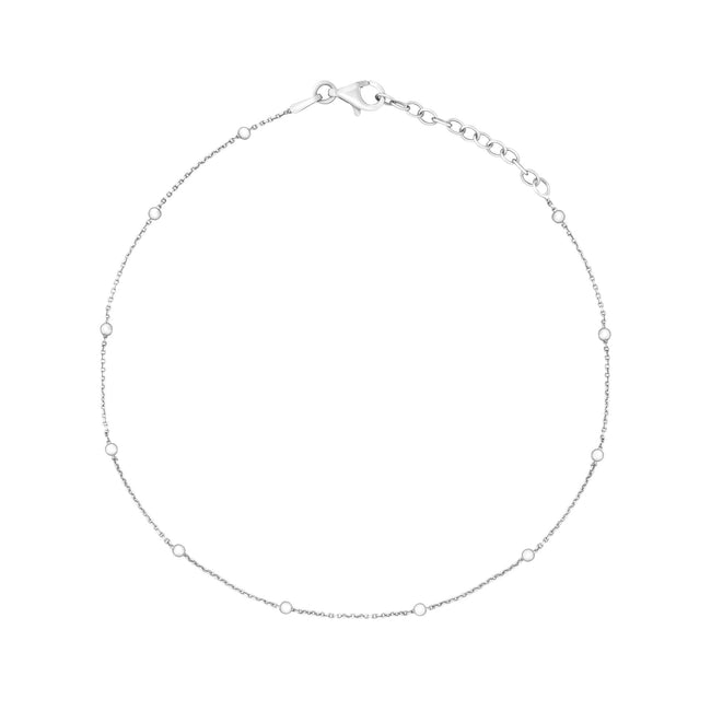 Beginnings Fine Trace and Ball Chain Anklet-0