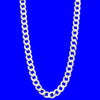 Fred Bennett Heavyweight Diamond Cut Curb Chain Necklace Platinum Pl 56 cm