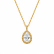 Beginnings Teardrop Necklace with Cubic Zirconia In Sterling Silver