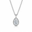 Beginnings Teardrop Necklace with Cubic Zirconia In Sterling Silver