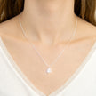 Beginnings Teardrop Necklace with Cubic Zirconia In Sterling Silver