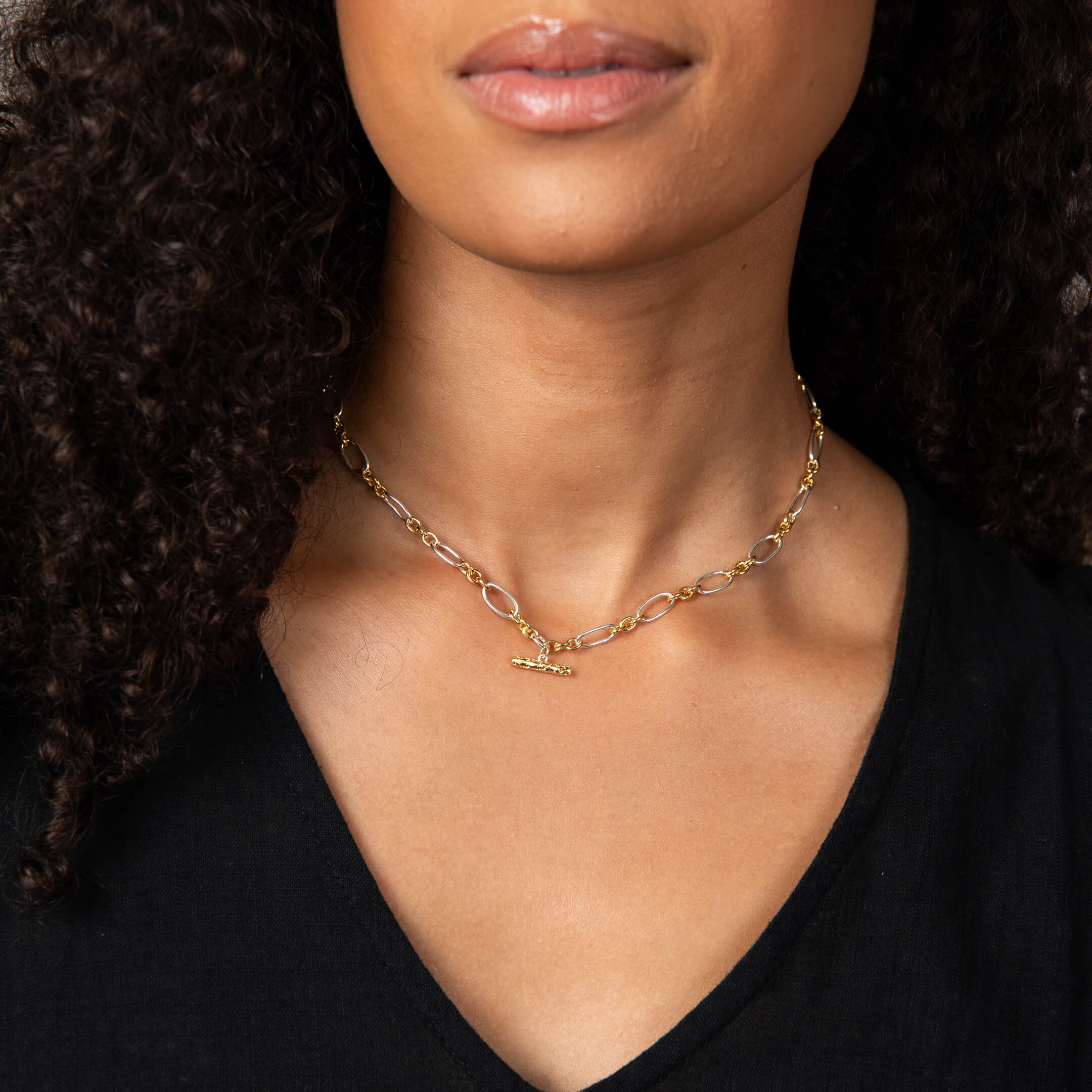Laura Ashley Fashion T-Bar Necklace-1