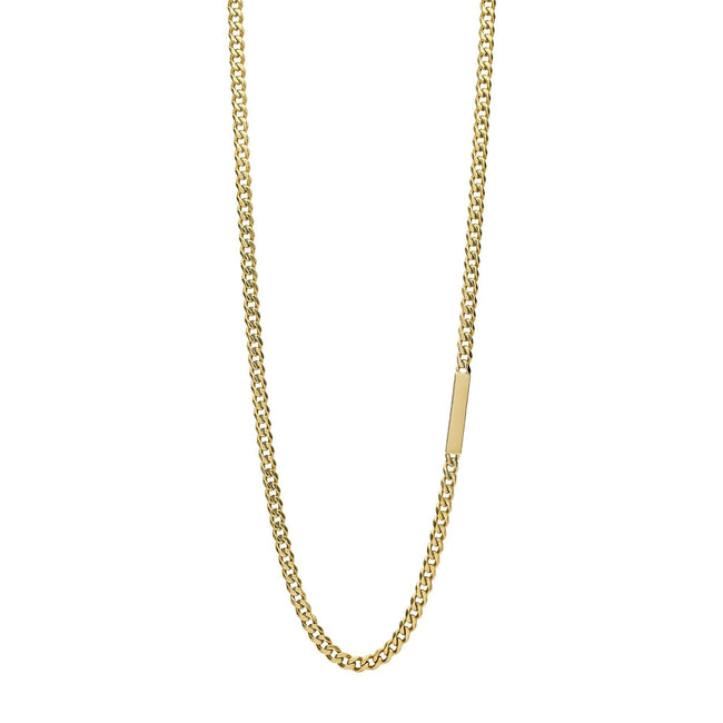 Fred Bennett Chain Necklace with Offset Engravable Bar