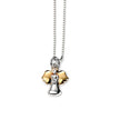 D For Diamond Angel Pendant With Diamond And Chain Sterling Silver 925