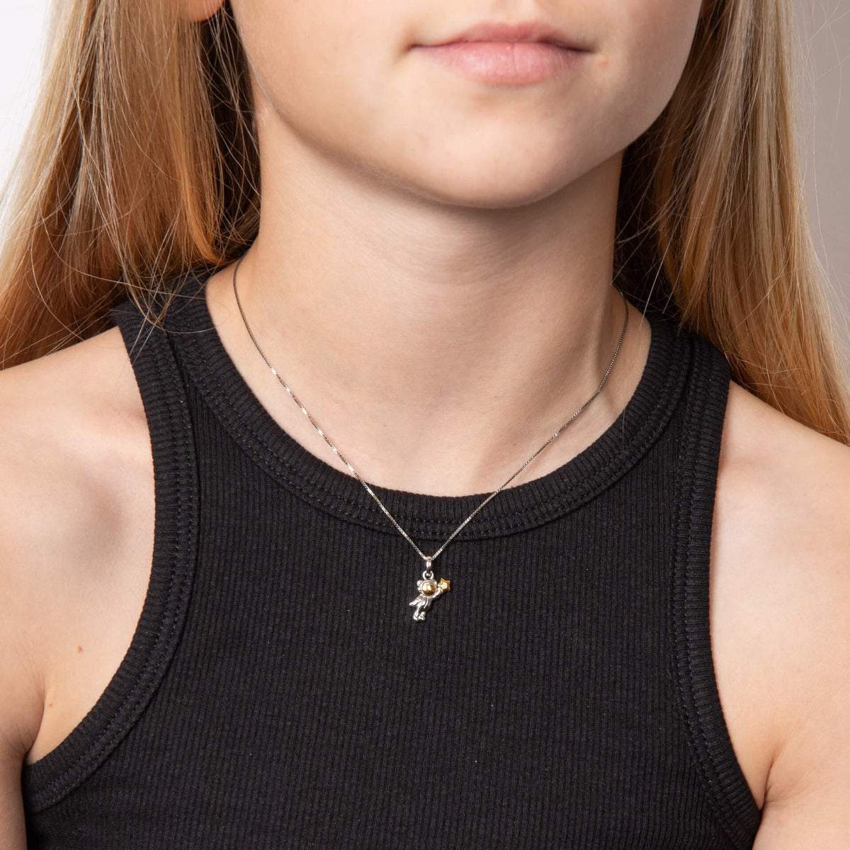 D For Diamond Astronaut Ted Pendant with Diamond