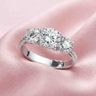 Beginnings Trilogy CZ Ring In Sterling Silver