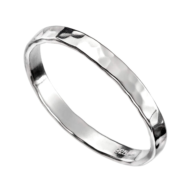 Beginnings Thin Hammered Band Ring-0