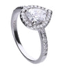 Diamonfire Teardrop Ring with Pave Shoulders-0