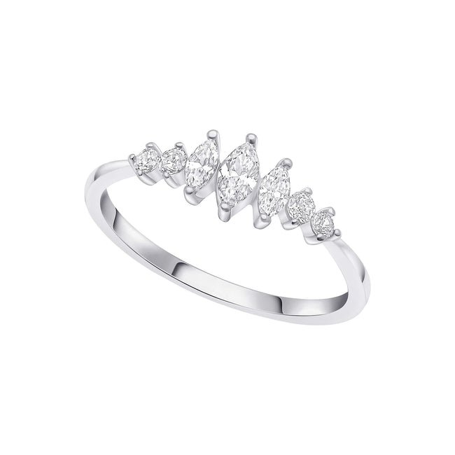 Beginnings Graduated Marquise Cubic Zirconia Ring-0