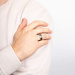Fred Bennett Blue Inlay Tungsten Ring