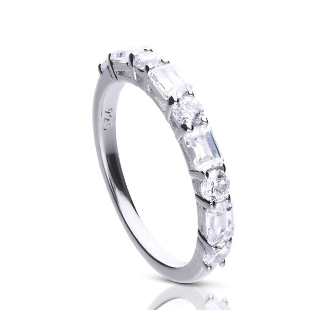 Diamonfire Baguette and Round Zirconia Ring-0