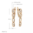 Rolled RG 585 Rose Gold Filled White Zirconia Earrings Hoops English Lock