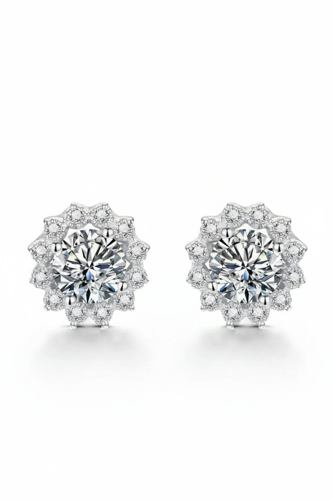 Solid Rhodium Plated 2.72 Ctw Simulated Excellent Diamond's VVS1 Earrings Stud 925 Sterling Silver