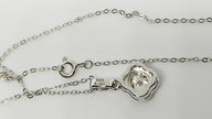 Lab Created 1.0 Ct  Moissanite Brilliant Cut VVS1 Pendant Necklace 18 Ct White Gold Finished Sterling Silver