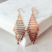 18 k Yellow Gold Plated Dangle Earrings
