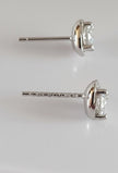 Lab Created Simulated Excellent Diamonds VVS1 18K White Gold P Earrings Stud